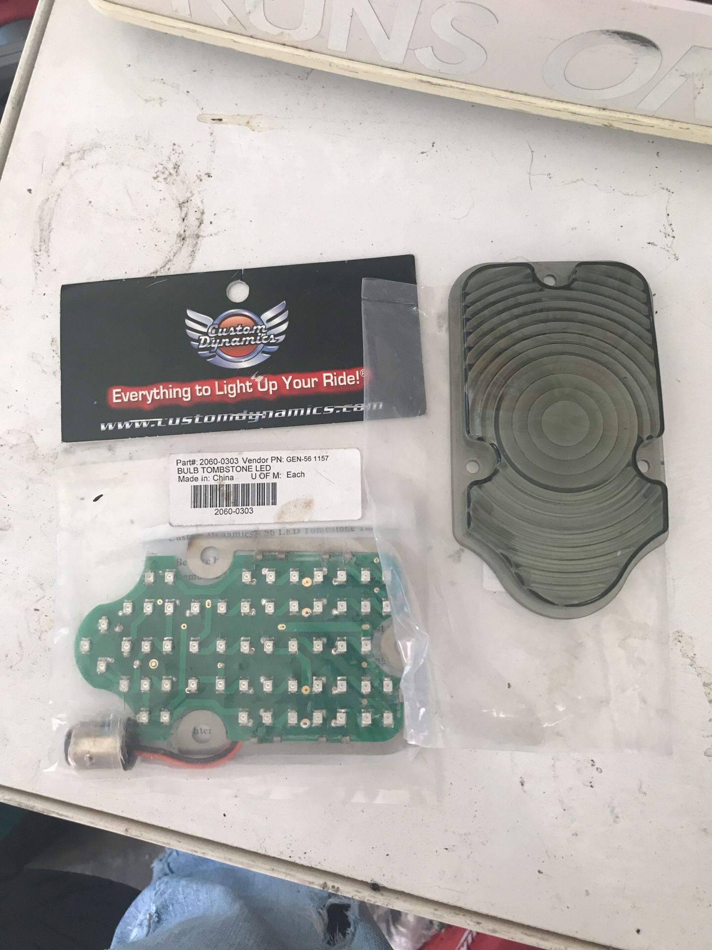 Harley Davidson Tombstone style LED tail light and Smoked Lens
