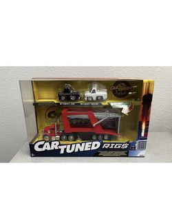 Car Tuned Rigs Custom Car Carrier w/ ‘87 Chevy C10 & ‘90 Chevy 454 SS MGA NEW