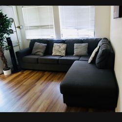 Gray Sectional Couch Sofa With Chaise 