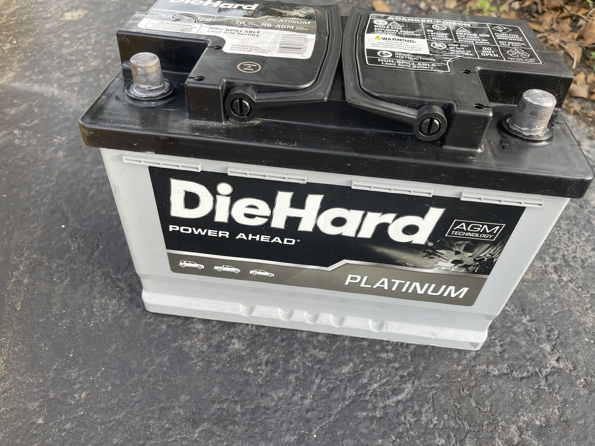 Super Strong Used Battery Die Hard Platinum 760 CC