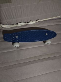 blue plastic mini cruiser skateboard