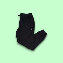 Gymshark club fleece tapered sweatpants black mens small 