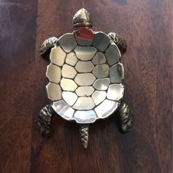 Vintage Brass Turtle Dish