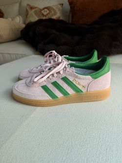 NEW adidas Handball Spezial – Clear Pink / Green / Gum – Women's 6.5