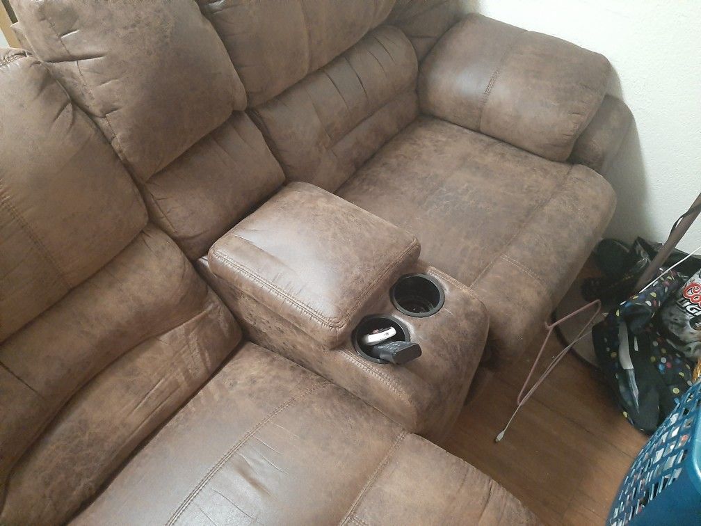 Microfiber Couches all recline like brand new