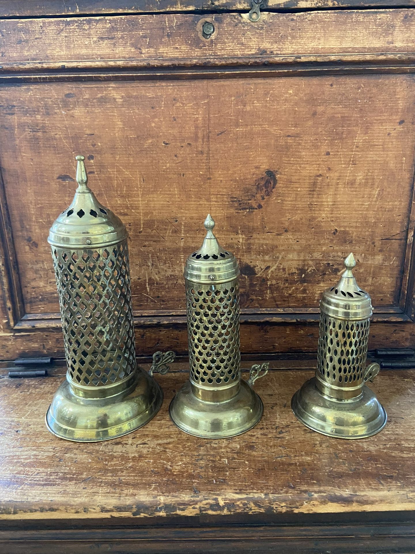 Antique Brass Room Candle Holders
