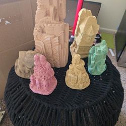 Vintage Real Sand Castle Figurines Set – Mr. Sandman & SAND-DECO – Perfect Condition