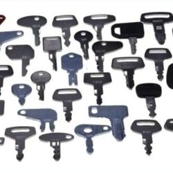 39PCS Heavy Equipment Keys Construction Ignition Key Set Compatible with Takeuchi, New Holland, Ford, Caterpillar, CAT, Case, JD, John Deere, Komatsu,