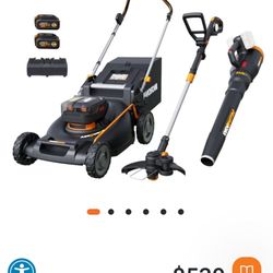 Lawn Mower Worx Nitro 3 Pack 