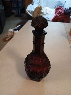 Avon ruby water decanter