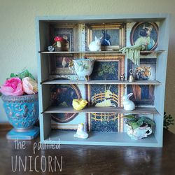 Upcycled Cube Shelf With Fancy Animals