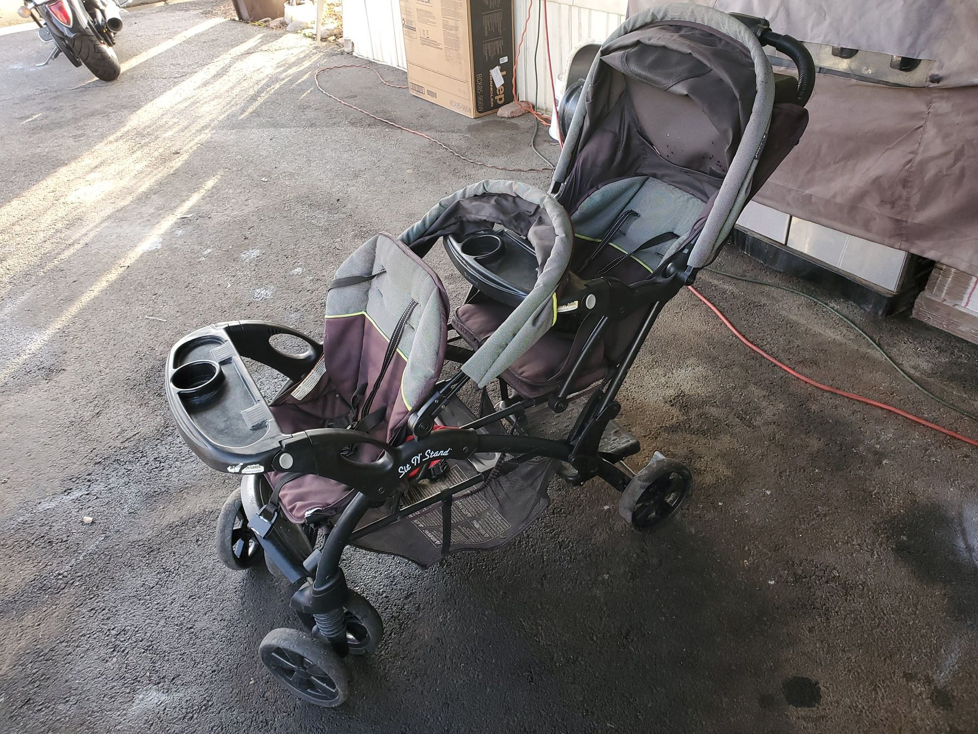 Sit N Stand Double Stroller by baby trend