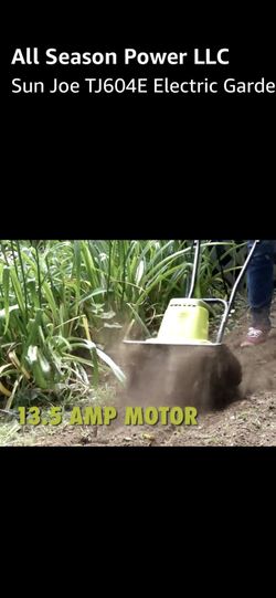 Sun Joe Corded Electric Garden Tiller & Cultivator with Steel Tines, 16 Inch, 13.5-Amp Motor - Heavy-Duty Tilling Machine for Lawn, Yard, and Gardenin