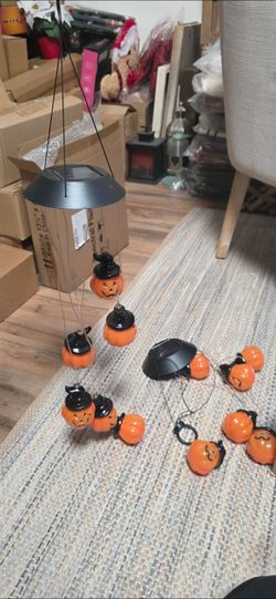 Halloween pumpkin solar lights