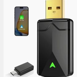 BRAND NEW!!ZOUHOE Wireless CarPlay Adapter– Android Auto Wireless Adapter, 5.8GHz Wi-Fi Plug & Play,Mini and Stable iOS 10+/Android 10+, Fast Auto-Con