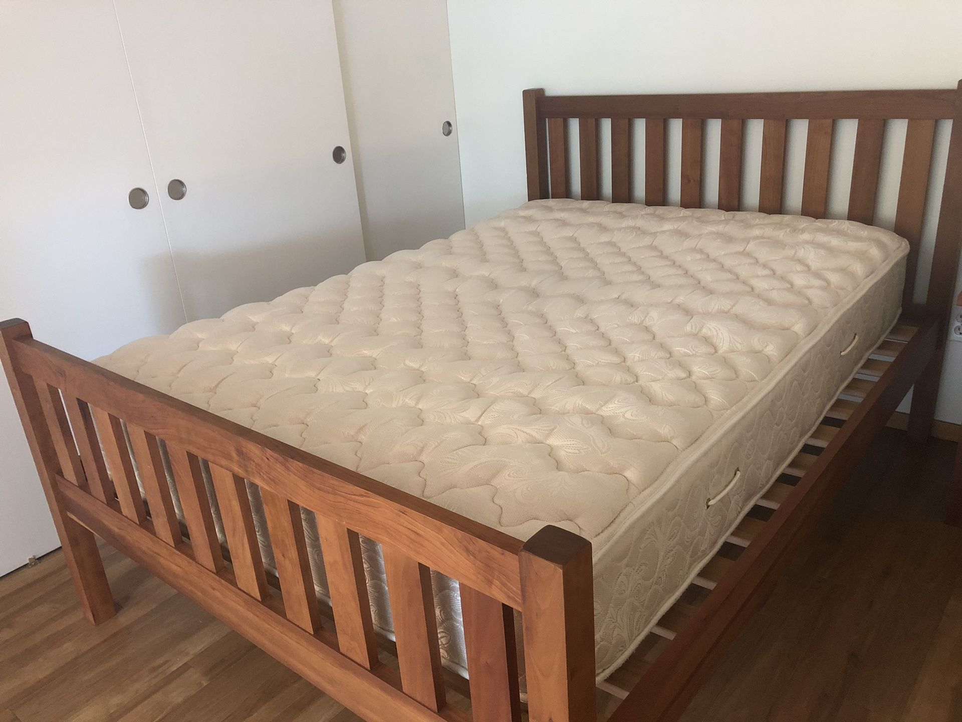 Cherry wood bed frame full size for Sale in Seattle, WA OfferUp