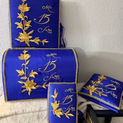 Quinceañera Biblia, Album, Firmas Y Caja Para Sobres De Regalo 