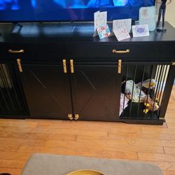 Double Dog Crate/TV Stand