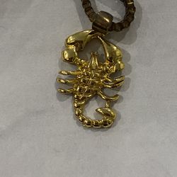 GOLD PLATED SCORPION PENDANT WITH CHAIN