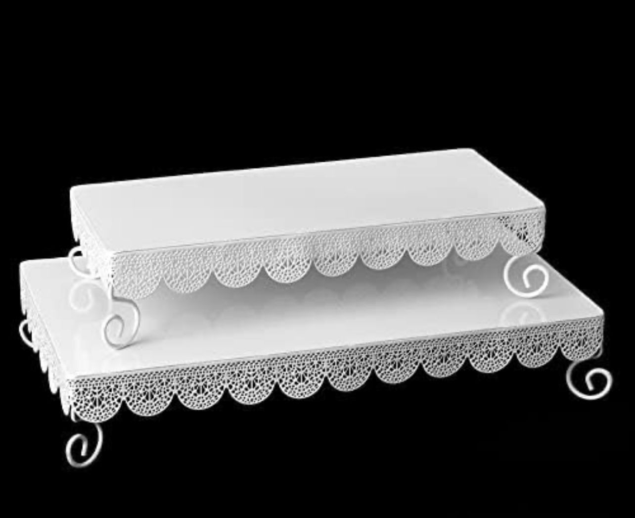 Cake Stands with Lattice Borders