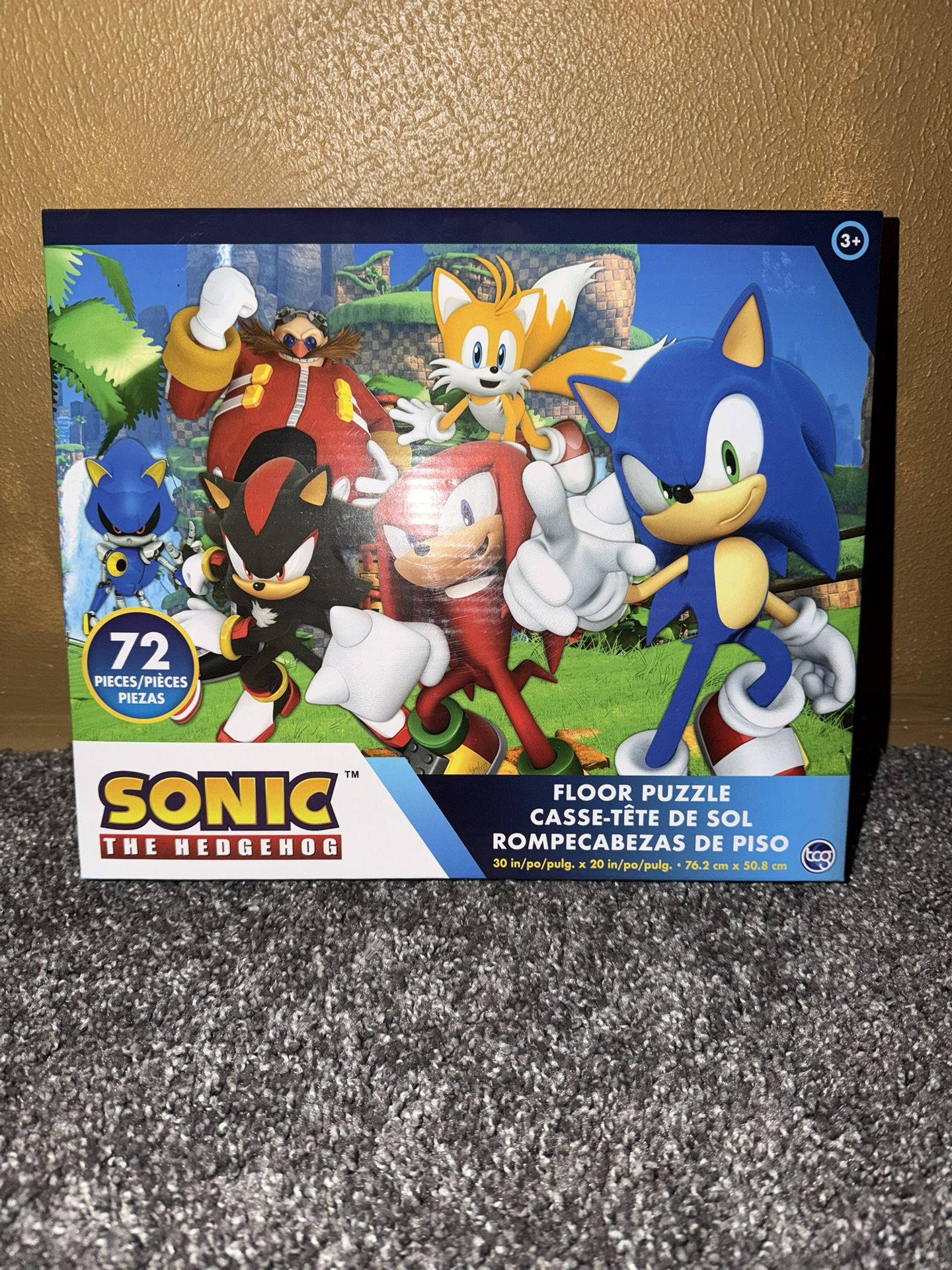 Sonic The Hedgehog TCG Toys Floor Puzzle 72 Pieces Brand New In Box Packaging 
