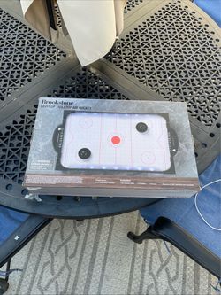 Brookstone LED Air Hockey Tabletop Game 23x12x3.25
