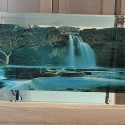 Vintage Mirror Tropical Lamp Picture With Light & Sounds