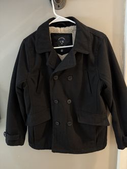 Black Peacoat / Dress Coat - Boys XL (18-20)
