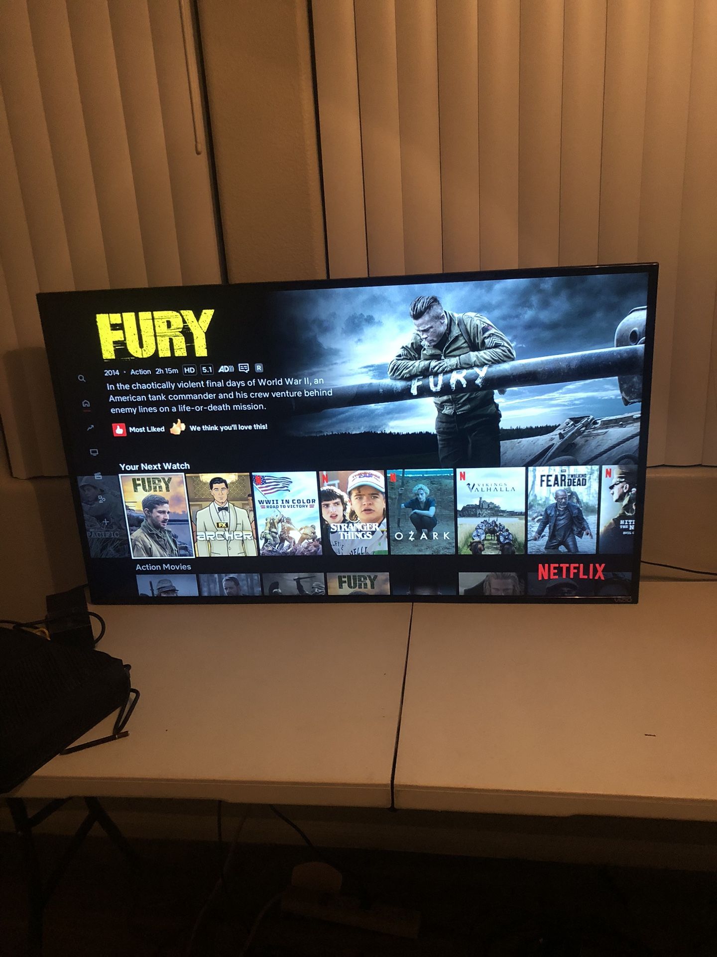 50 Inch Vizio Smart TV With Apps+Remote