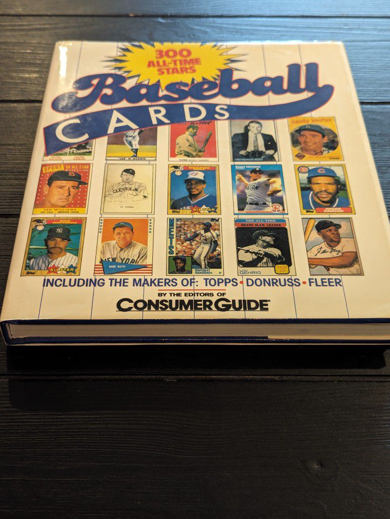 300 All Time Stars Baseball Cards Hardcover Book 1988 Vintage Consumer Guide