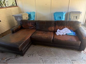 FREE brown leather couch