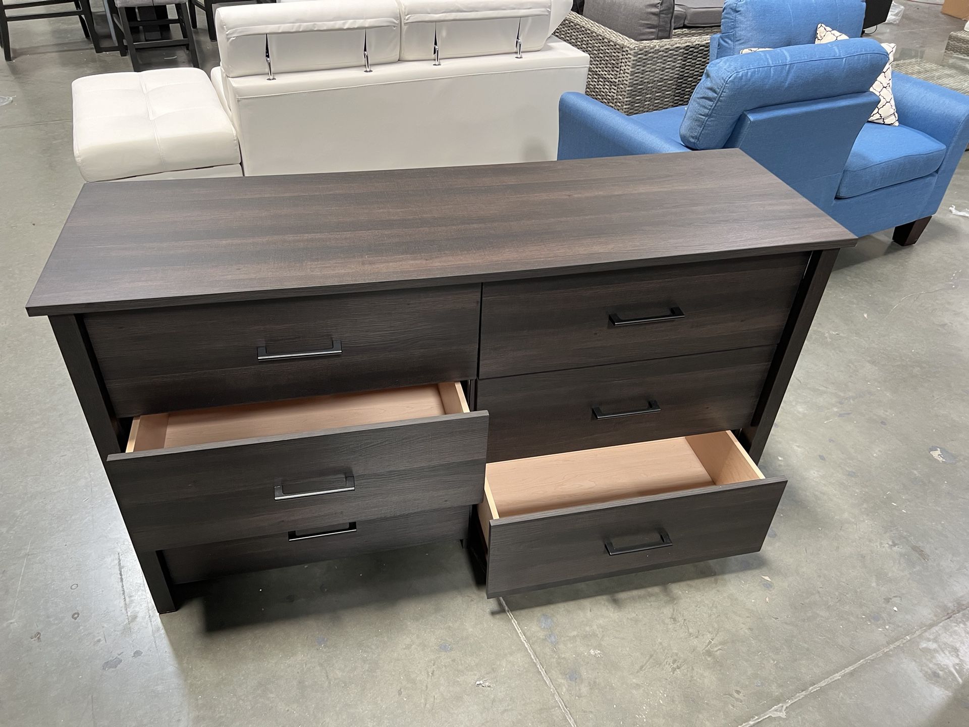 New! 6-Drawer Espresso Dresser, bedroom dresser, Oak Color dresser, clothing storage unit, bedroom closet, closet storage, cabinet, Dresser, matching