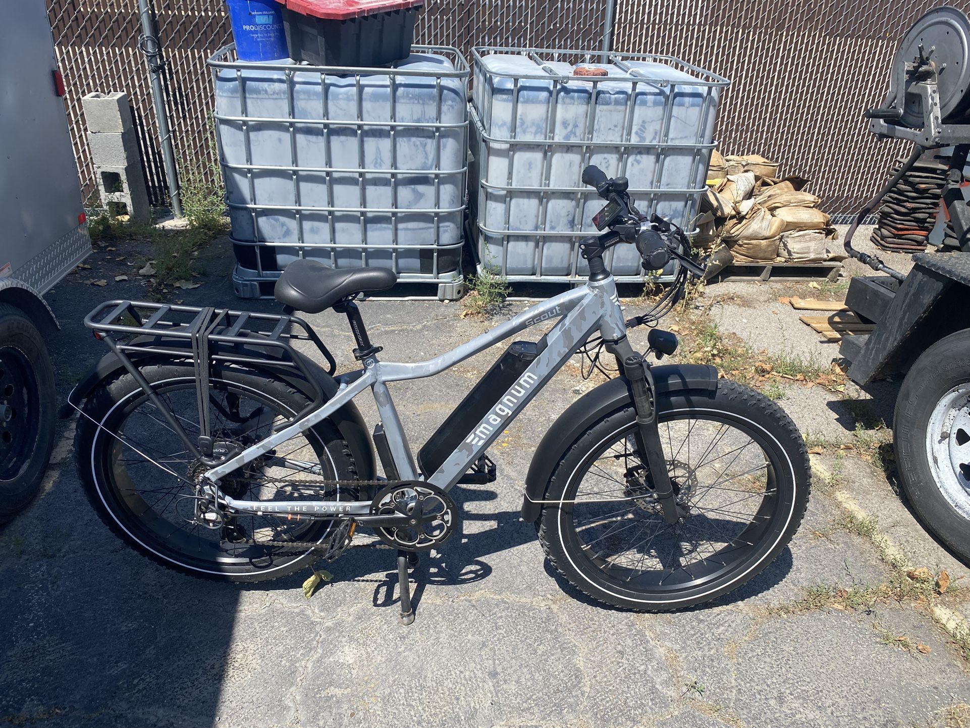 Magnum Scout Electric Bike And Rack. 