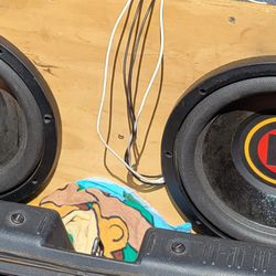 4 12" Subwoofers And 2 Amps