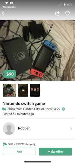 Nintendo switch scammer