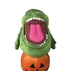 Ghostbusters Slimer On Pumpkin Plush Greeter Halloween 24in 2016 Gemmy