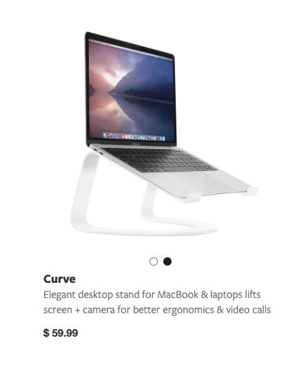 MOVING MUST SELL - Like New: Curve Stand For MacBook & Laptops 