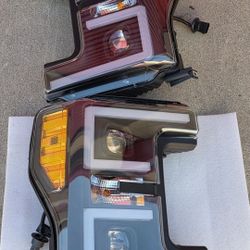 17-19 Ford F250 F350 F450 F550 Super Duty LED DRL Projector Headlights Luces Focos Micas Faros Faroles Headlamps 