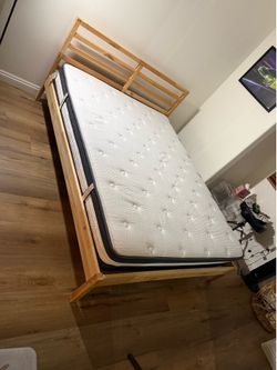 IKEA Tarva queen size bed with mattress