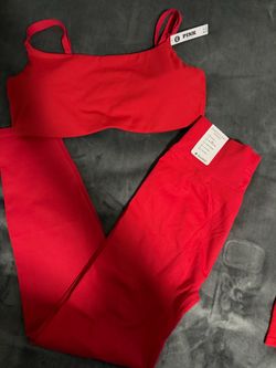 PINK Victoria's Secret Red Seamless Set