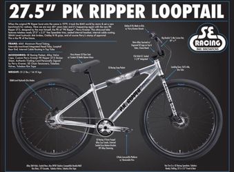 SE BIKES 2020 PK RIPPER 27.5 NIB NEW IN THE BOX HIGH POLISH SILVER SE RACING