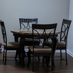 Marble Top Dining Table Set