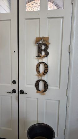 BOO Halloween Door Hanging Sign