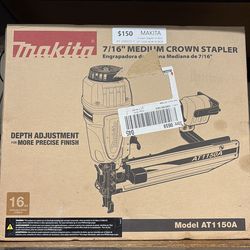 Makita 7/16” Medium Crown Stapler 16GA Mod#AT1150A