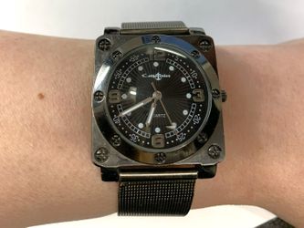 Collezio Captain Black Stainless Steel Unisex Watch 8.5"