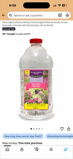 Hummingbird food 64 fl oz