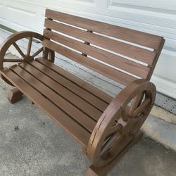 Wooden Bench Color Dark Brown 