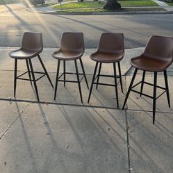 Brand New 4 Dark Brown Bar Stools For $120