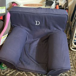 Kids Pottery Barn Anywhere Chair In Navy blue