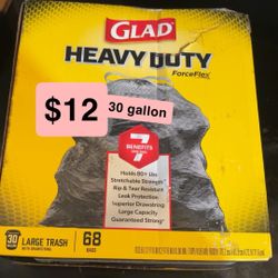 Glad Heavy Duty Trash Bags 30 Gallon